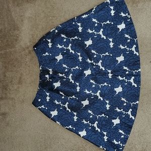Blue and White Rose Skirt